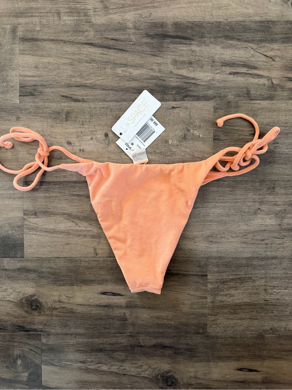 NWT L Space Peach Tie-Side Bikini Bottoms - Picture 2 of 2